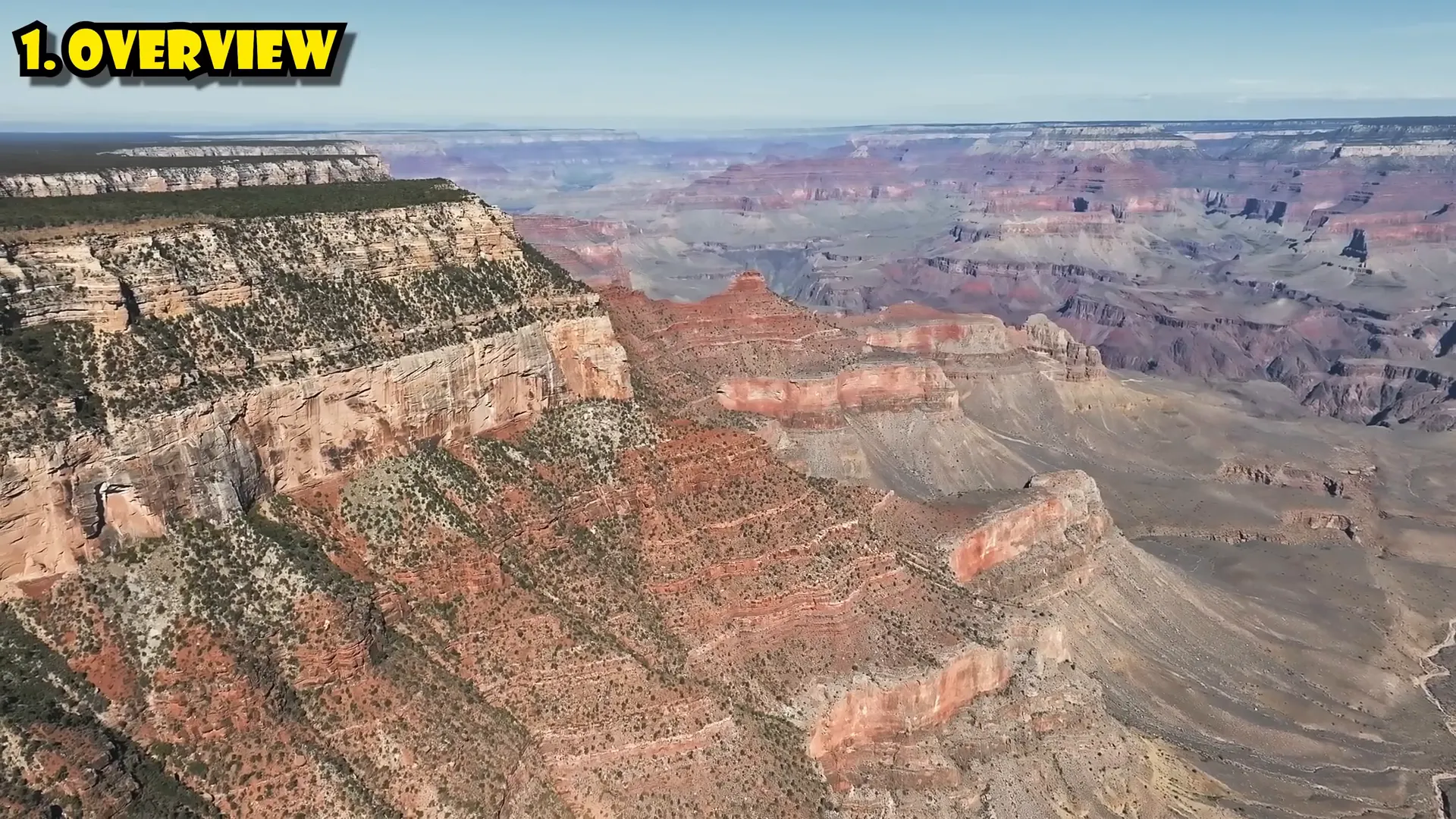 Aerial view of the Grand Canyon showcasing its vastness