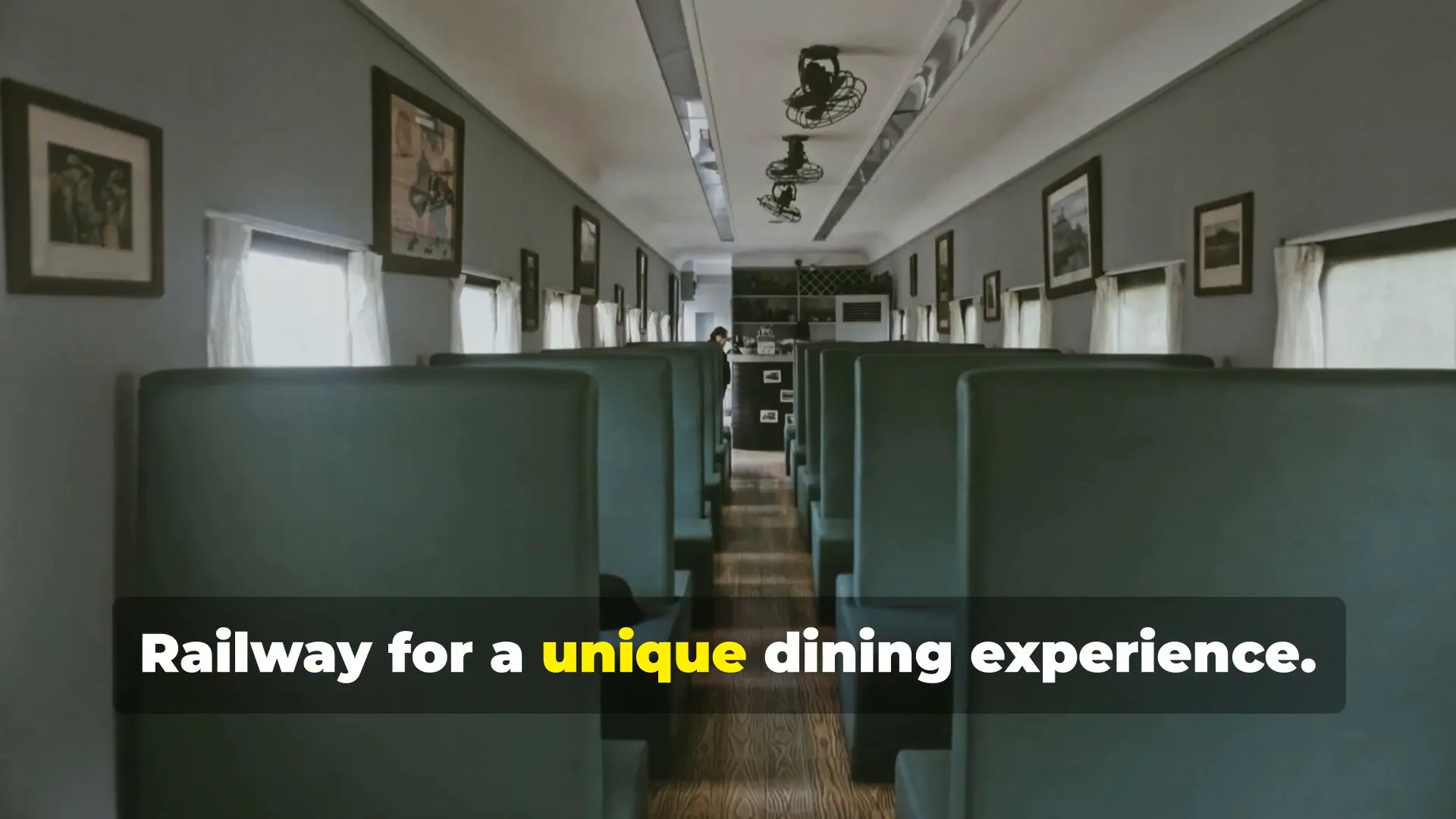 Vintage train car dining on the Grand Canyon Railway